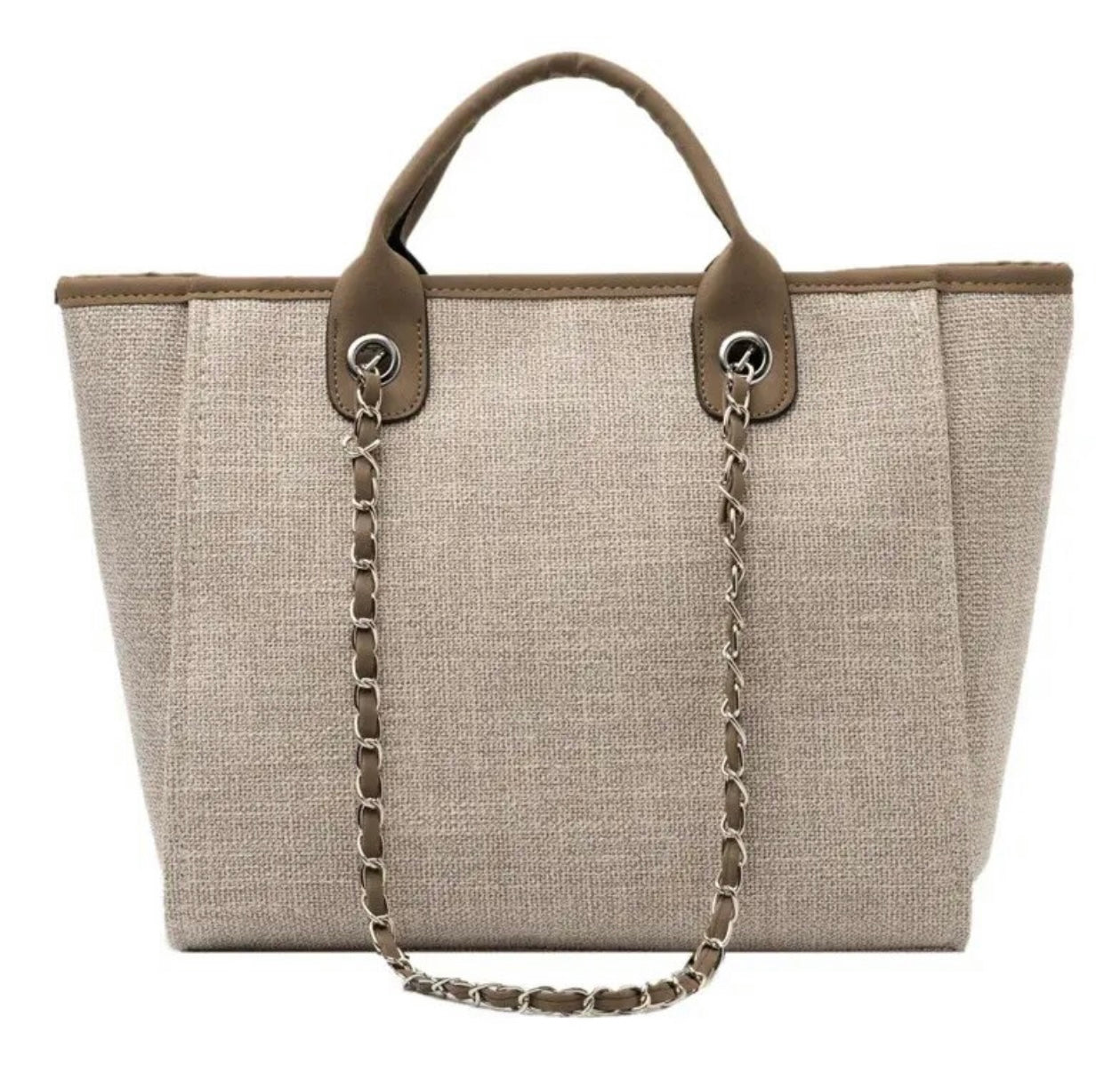 Crystallised Personalised Initial Chain Tote Bags