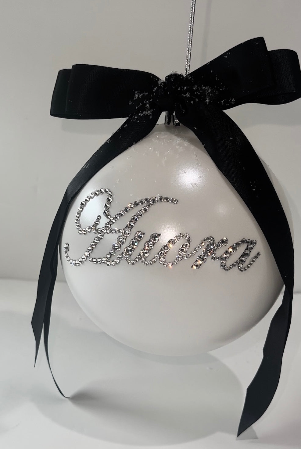 15cm personalised crystallised name bauble