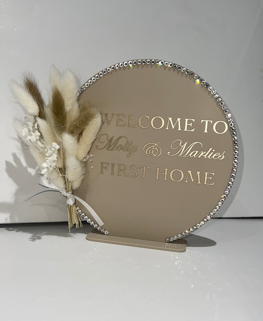 Dried Flower Crystallised Edge Personalised Plaque