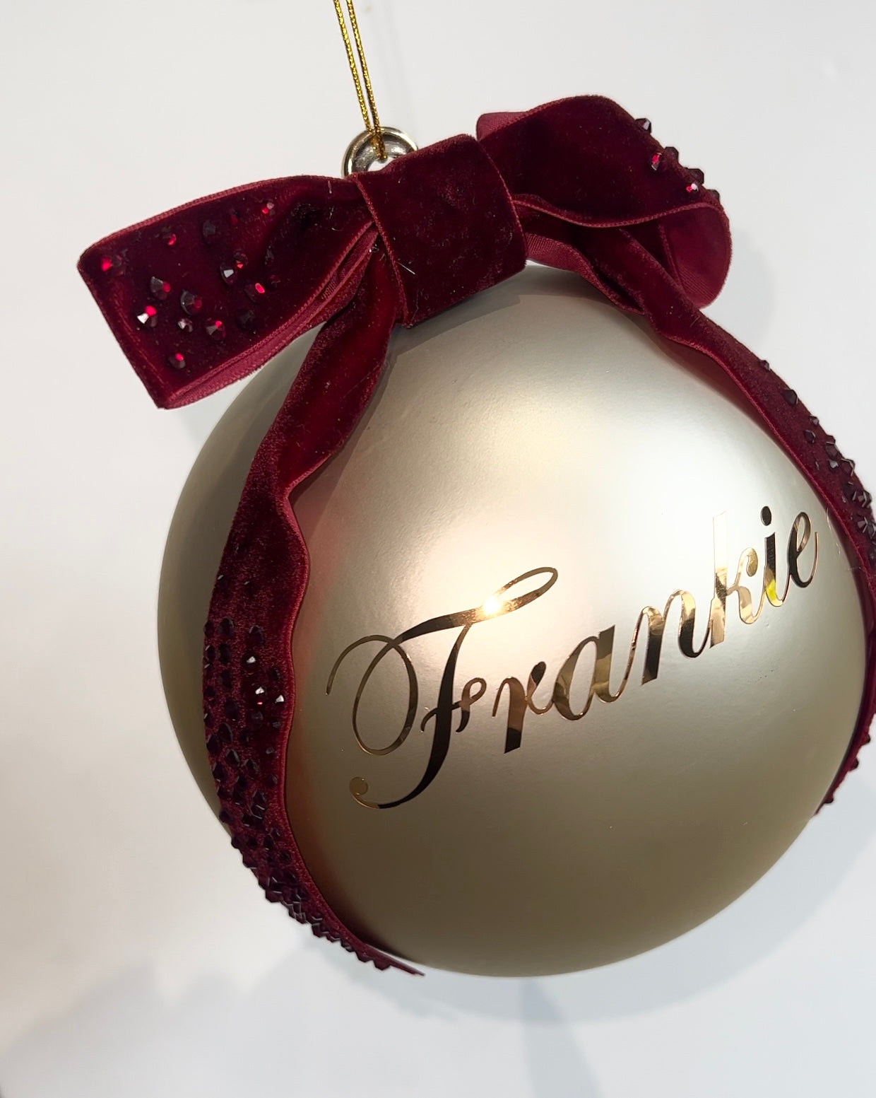 15cm personalised crystallised name bauble