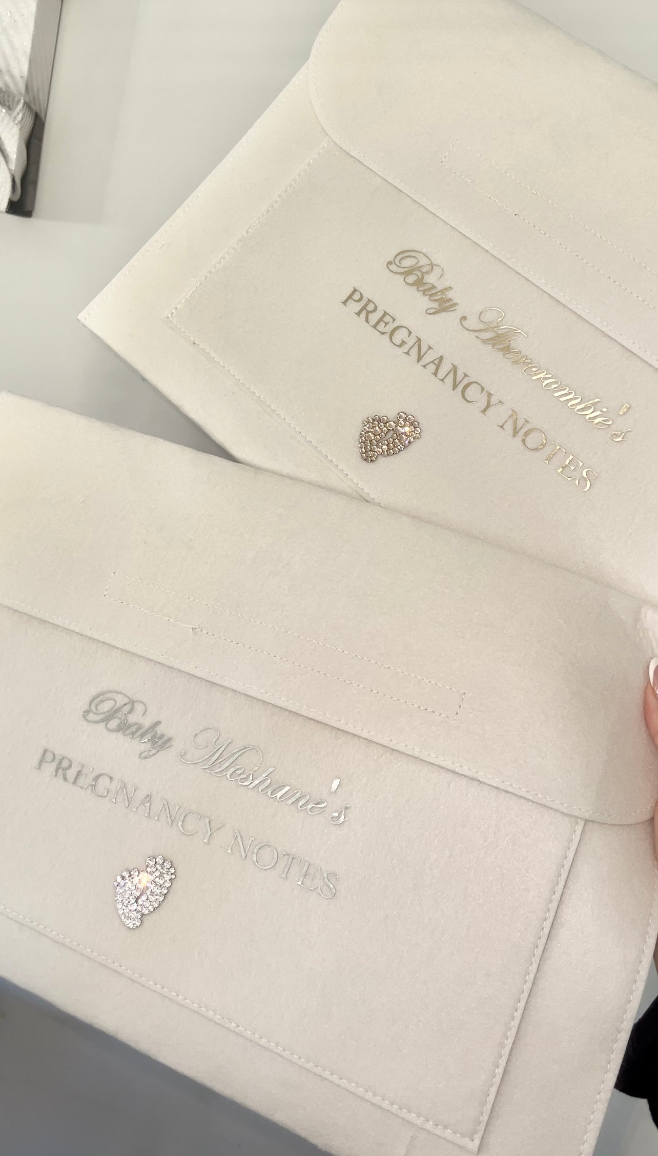 Personalised Crystallised Pregnancy Folders