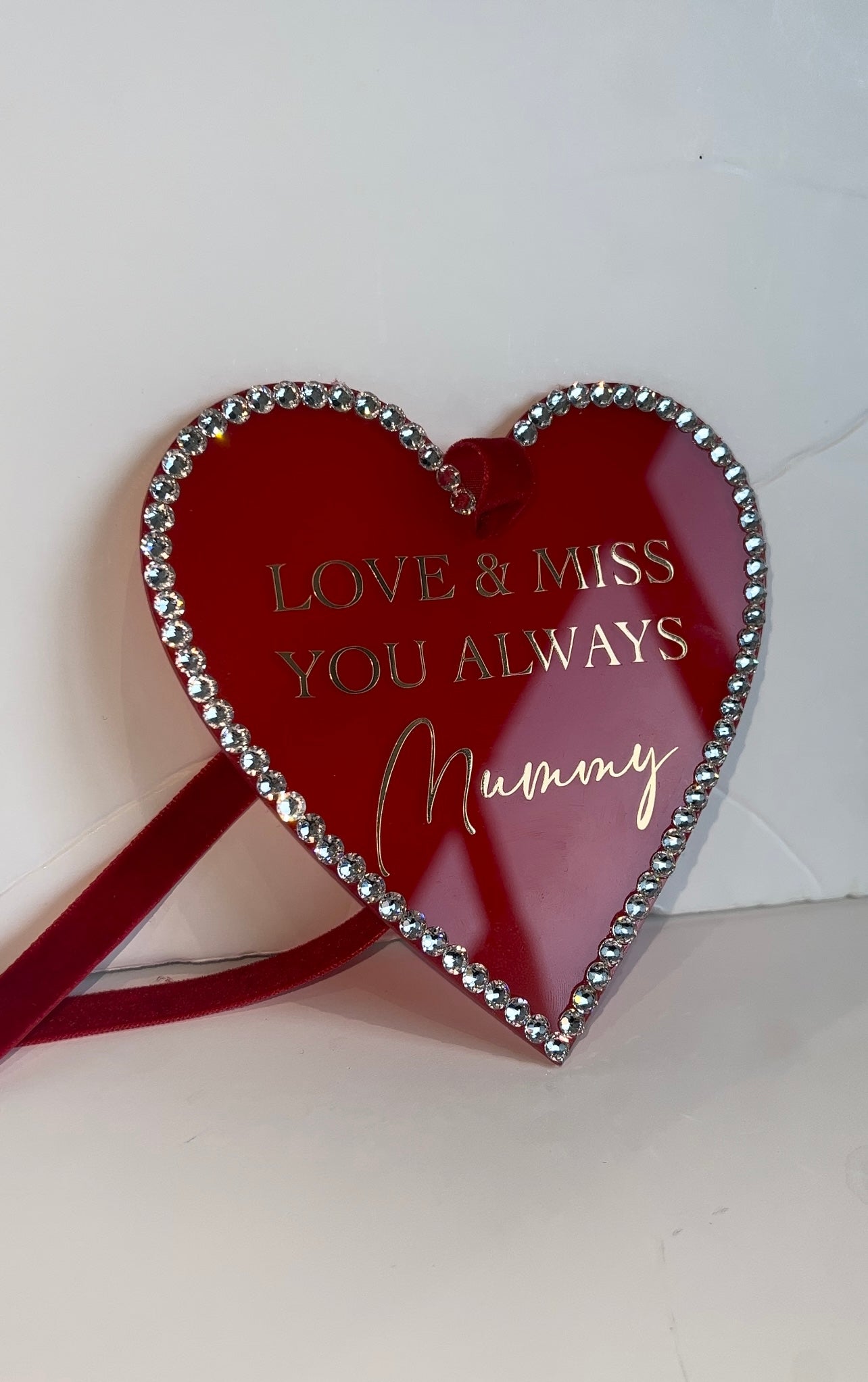 Hanging Crystal Personalised Heart