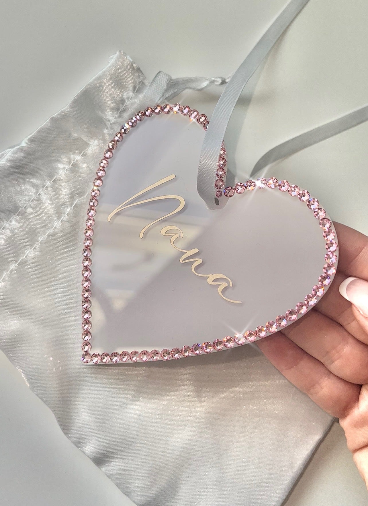 Hanging Crystal Personalised Heart